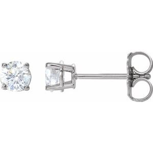14K White 1/2 CTW Natural Diamond Earrings