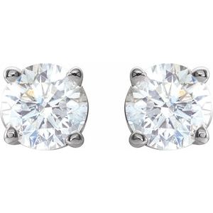 14K White Gold 1/2 CTW Natural Diamond Earrings