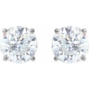 Platinum 6 mm Stuller Lab-Grown Moissanite Earrings