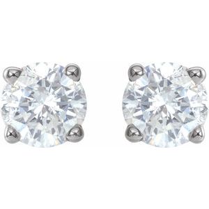 14K White Gold 3/4 CTW Natural Diamond Earrings