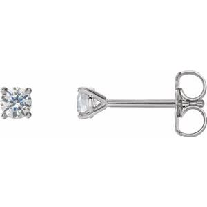 14K White Gold 1/4 CTW Lab-Grown Diamond 4-Prong Stud Earrings
