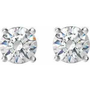 14K White Gold 2 CTW Natural Diamond Cocktail-Style Earrings