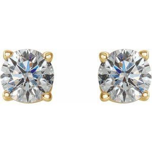 14K Yellow Gold 1/2 CTW Natural Diamond Earrings