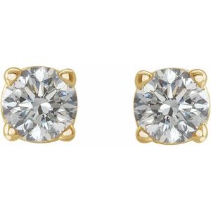 14K Yellow Gold 1/5 CTW Natural Diamond Earrings