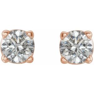 14K Rose Gold 1/4 CTW Natural Diamond Earrings