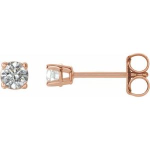 14K Rose Gold 1/3 CTW Natural Diamond Earrings