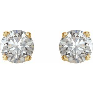 14K Yellow Gold 3/4 CTW Natural Diamond Earrings
