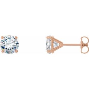 14K Rose Gold 1 CTW Natural Diamond Cocktail-Style Earrings