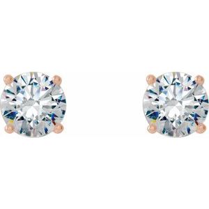 14K Rose Gold 1 CTW Natural Diamond Cocktail-Style Earrings