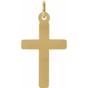14K Yellow Gold Cross Pendant