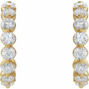 14K Yellow Gold 1 3/8 CTW Natural Diamond 16.5 mm Hoop Earrings