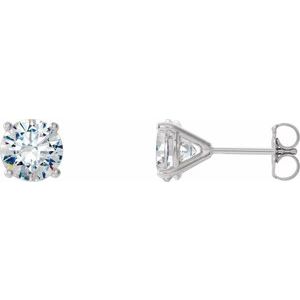 14K White Gold 2 CTW Natural Diamond Cocktail-Style Earrings