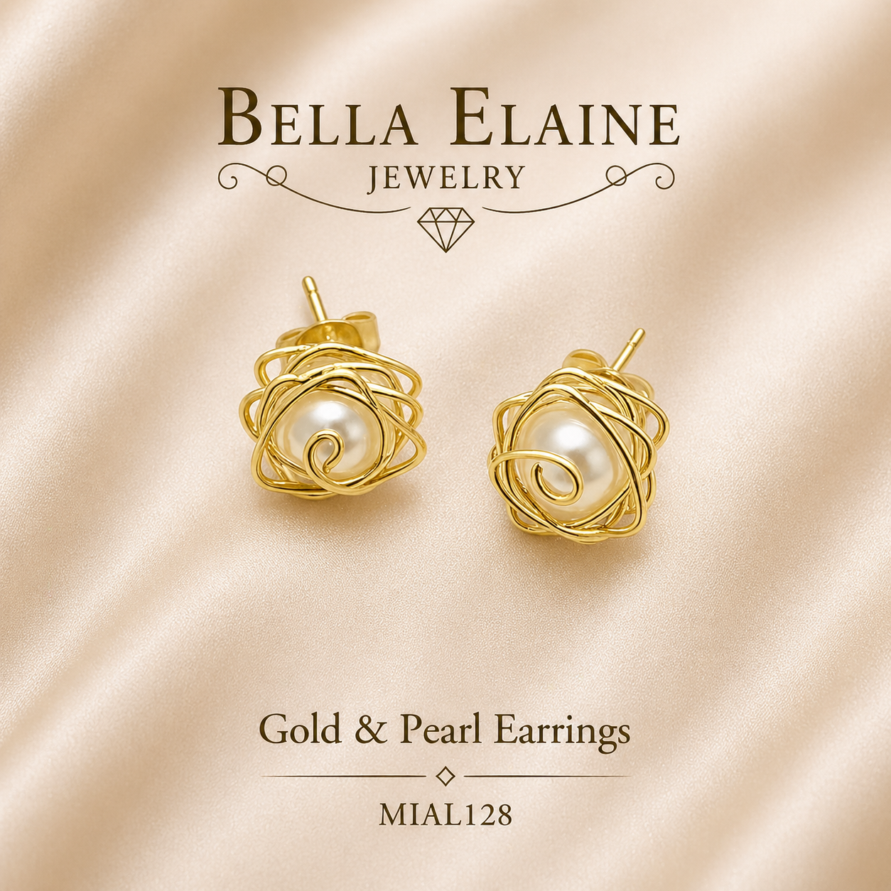 Gold & Pearl Earrings