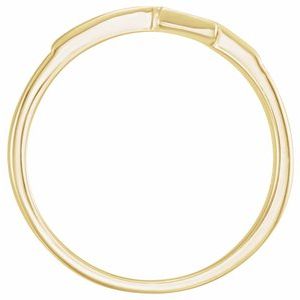 10K Yellow Gold The Rugged CrossÂ® Chastity Ring Size 4