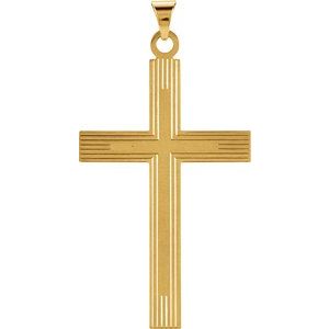 14K Yellow Gold Cross Pendant