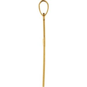 14K Yellow Gold 29.4x12 mm Cross Pendant