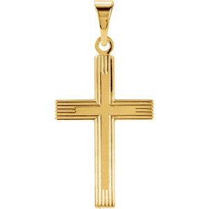 14K Yellow Gold Cross Pendant