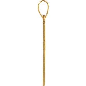 14K Yellow Gold 25.9x12 mm Cross Pendant