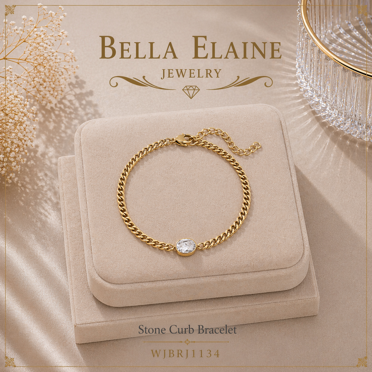 Stone Curb Bracelet