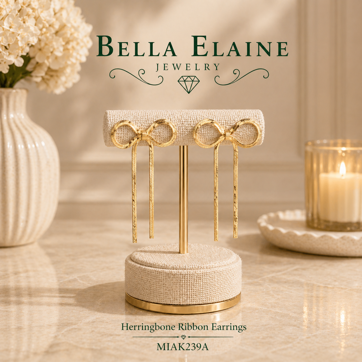 Herringbone Ribbon Earrings