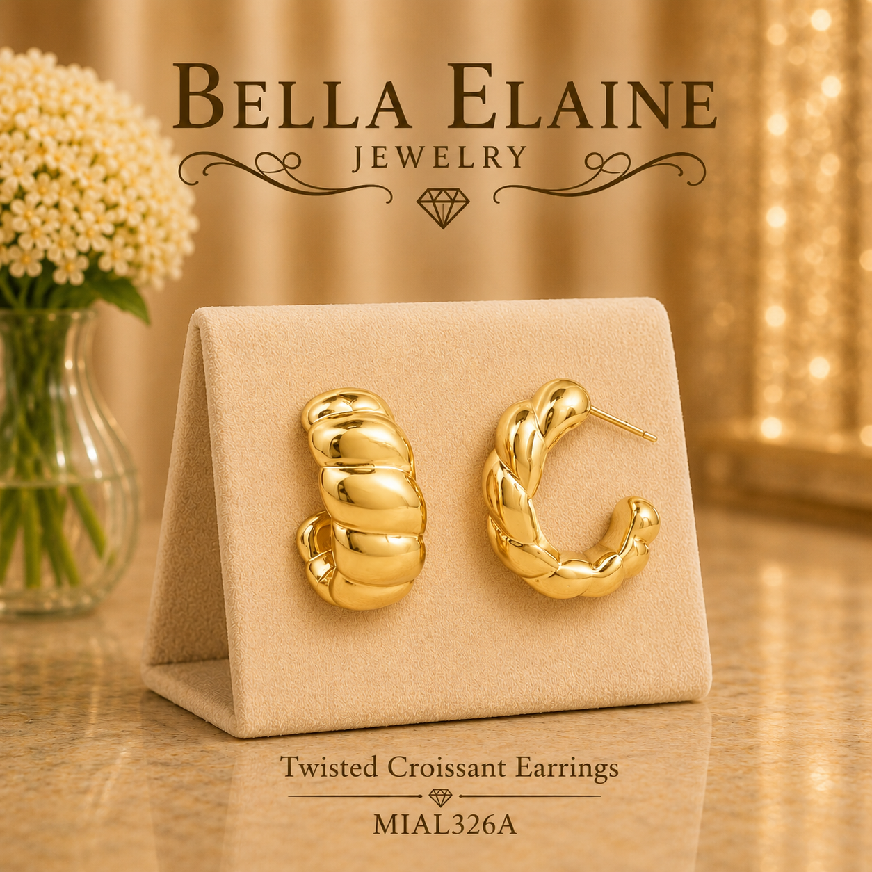 Twisted Croissant Earrings