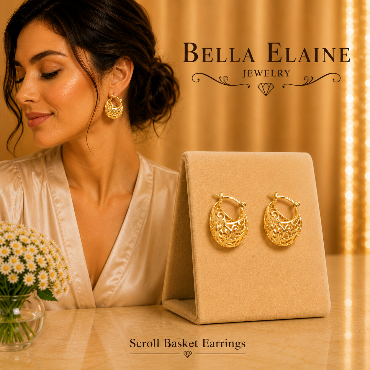 Scroll Basket Earrings