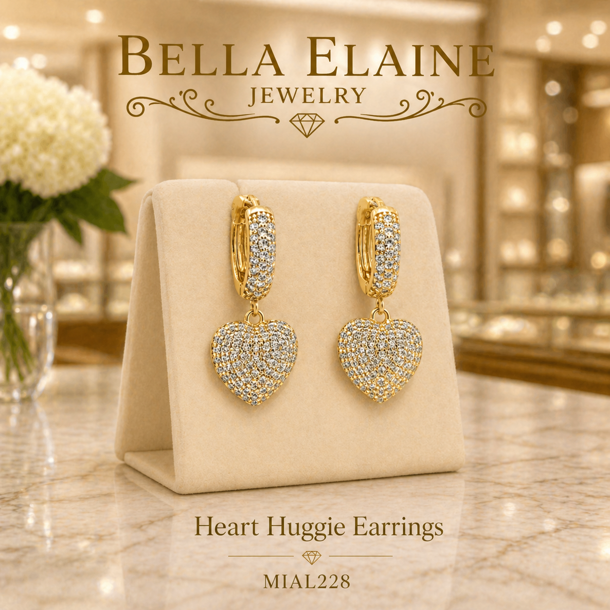 Heart Huggie Earrings