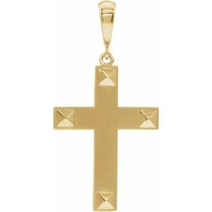 14K Yellow Gold Cross Pendant