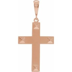14K Rose Gold Cross Pendant