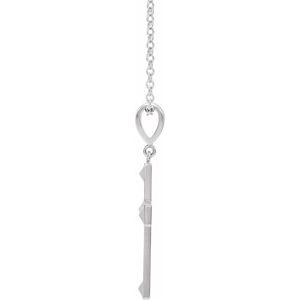 Sterling Silver Cross 18" Necklace
