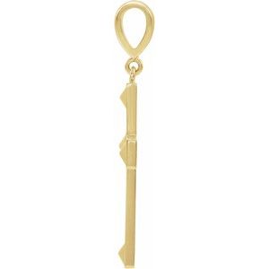 14K Yellow Gold Cross Pendant