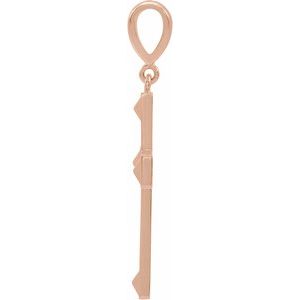 14K Rose Gold Cross Pendant