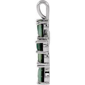 14K White Gold  Lab-Grown Mosaic Opal Cabochon Cross Pendant