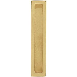 14K Yellow Gold Engravable Sculptural Bar Pendant