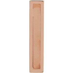 14K Rose Gold Engravable Sculptural Bar Pendant
