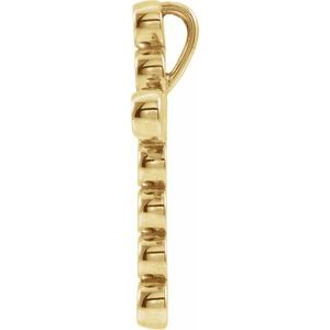 14K Yellow Gold 1/4 CTW Natural Diamond Cross Pendant