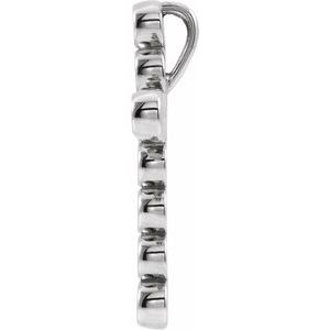Sterling Silver 1/4 CTW Natural Diamond Cross Pendant