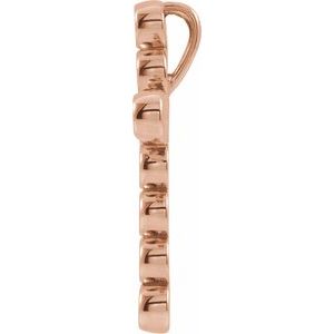 14K Rose Gold 1/4 CTW Natural Diamond Cross Pendant