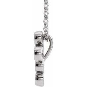 Sterling Silver 1/6 CTW Natural Diamond Cross 16-18" Necklace