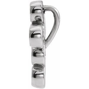 14K White Gold 1/6 CTW Natural Diamond Cross Pendant