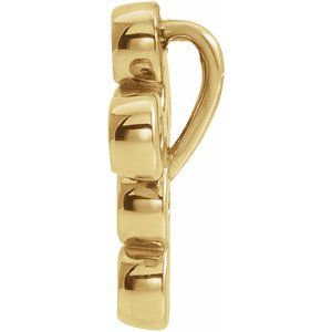 14K Yellow Gold 1/6 CTW Natural Diamond Cross Pendant