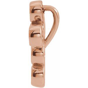 14K Rose Gold 1/6 CTW Natural Diamond Cross Pendant