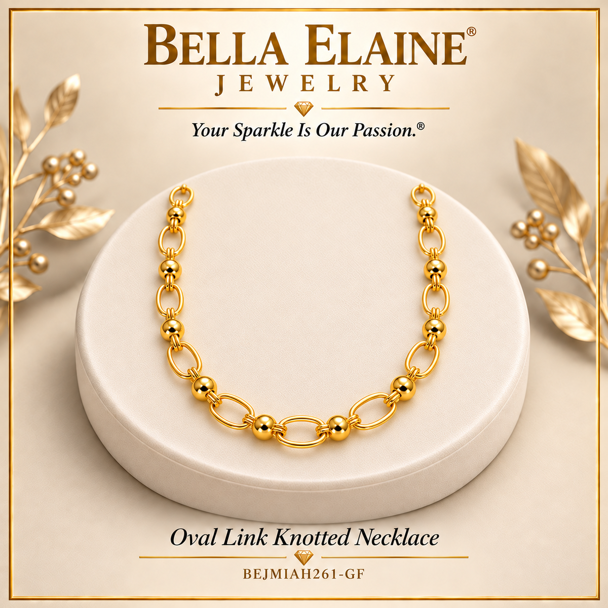 Oval Link Knotted Necklace