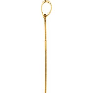 14K Yellow Gold 29.4x14 mm Cross Pendant