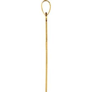 14K Yellow Gold 36.8x18 mm Cross Pendant