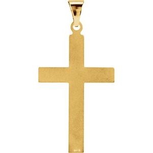 14K Yellow Gold 36.8x18 mm Cross Pendant