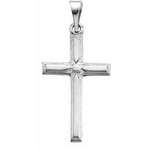 14K Yellow Gold 19x12.5 mm Cross Pendant