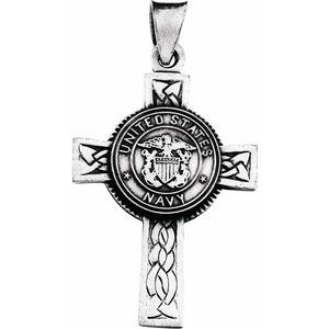 14K Yellow Gold U.S. Navy Cross Pendant