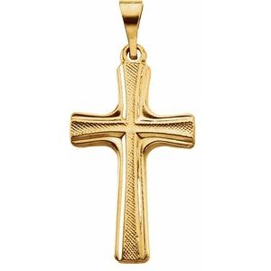 14K Yellow Gold 20x12 mm Cross Pendant