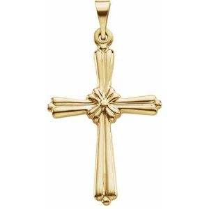 14K Yellow Gold Cross Pendant